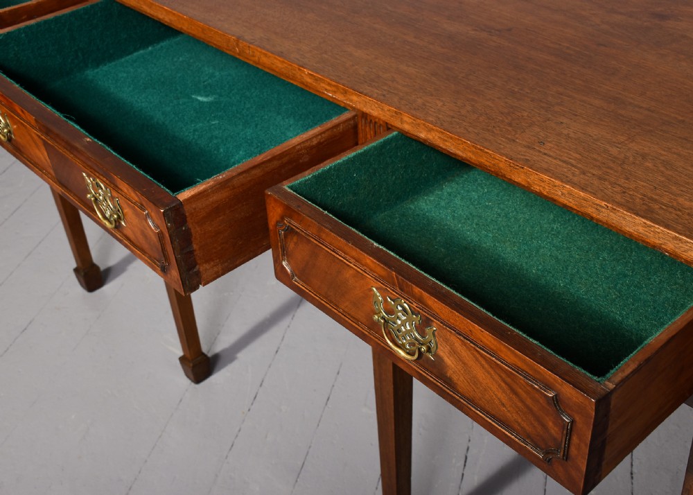 George III style mahogany hall table or serving table  View V