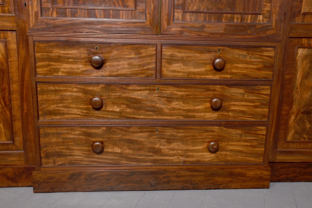 George III Breakfront Mahogany Wardrobe View II