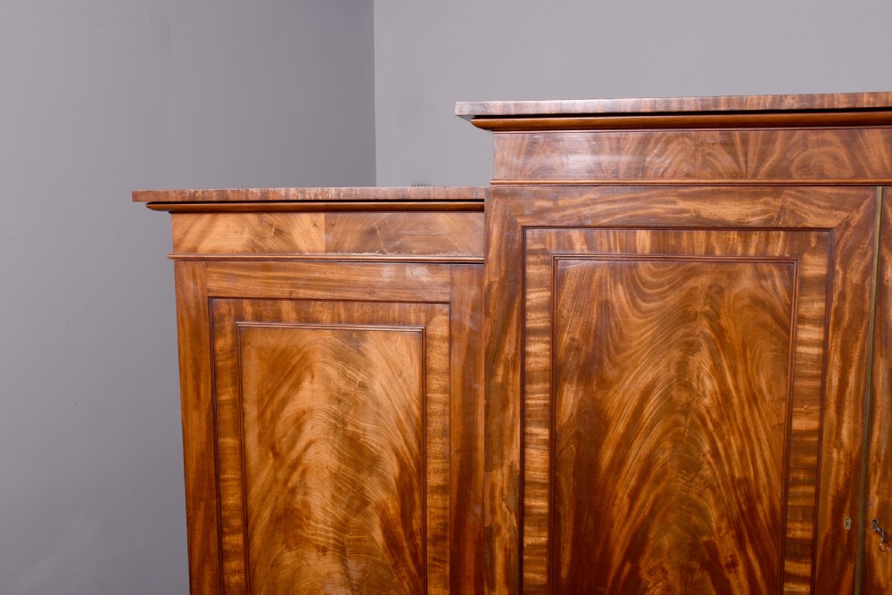 George III Breakfront Mahogany Wardrobe View X
