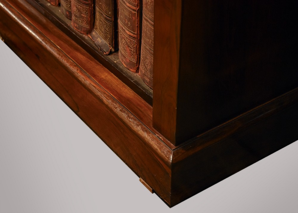 Large Victorian Brazilian rosewood open bookcase View V