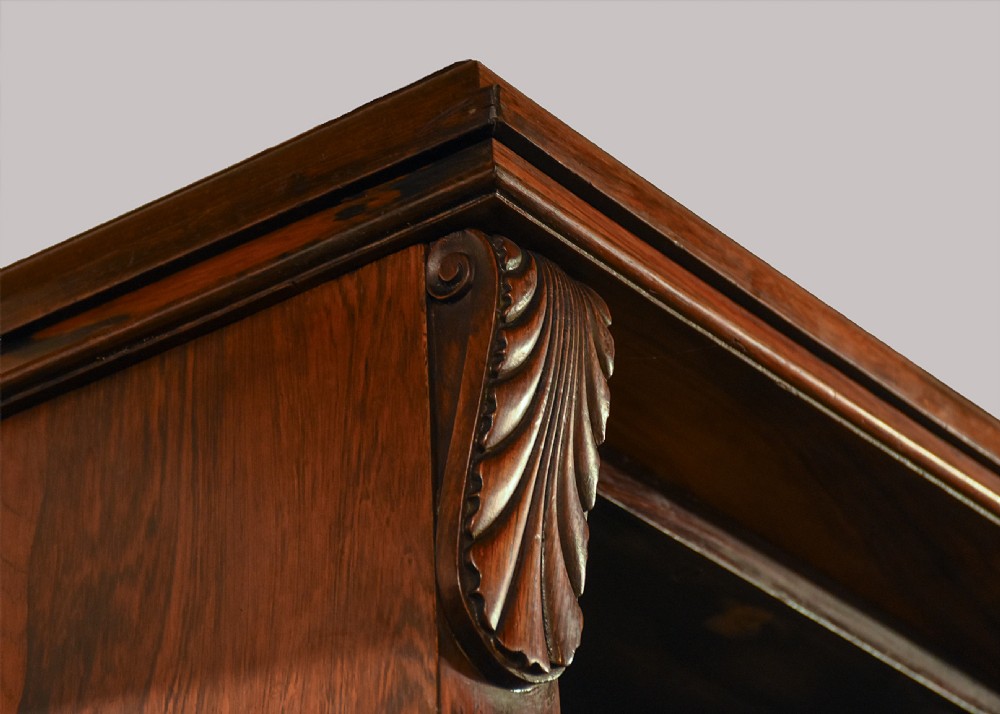 Large Victorian Brazilian rosewood open bookcase View VIII