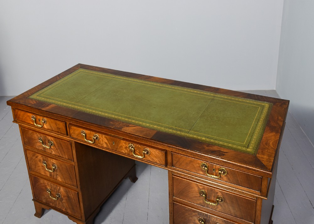Georgian Style Mahogany Pedestal Desk View II