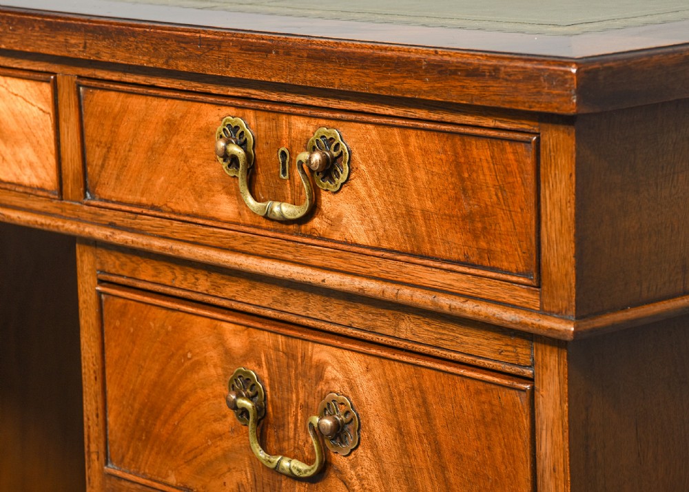 Georgian Style Mahogany Pedestal Desk View III