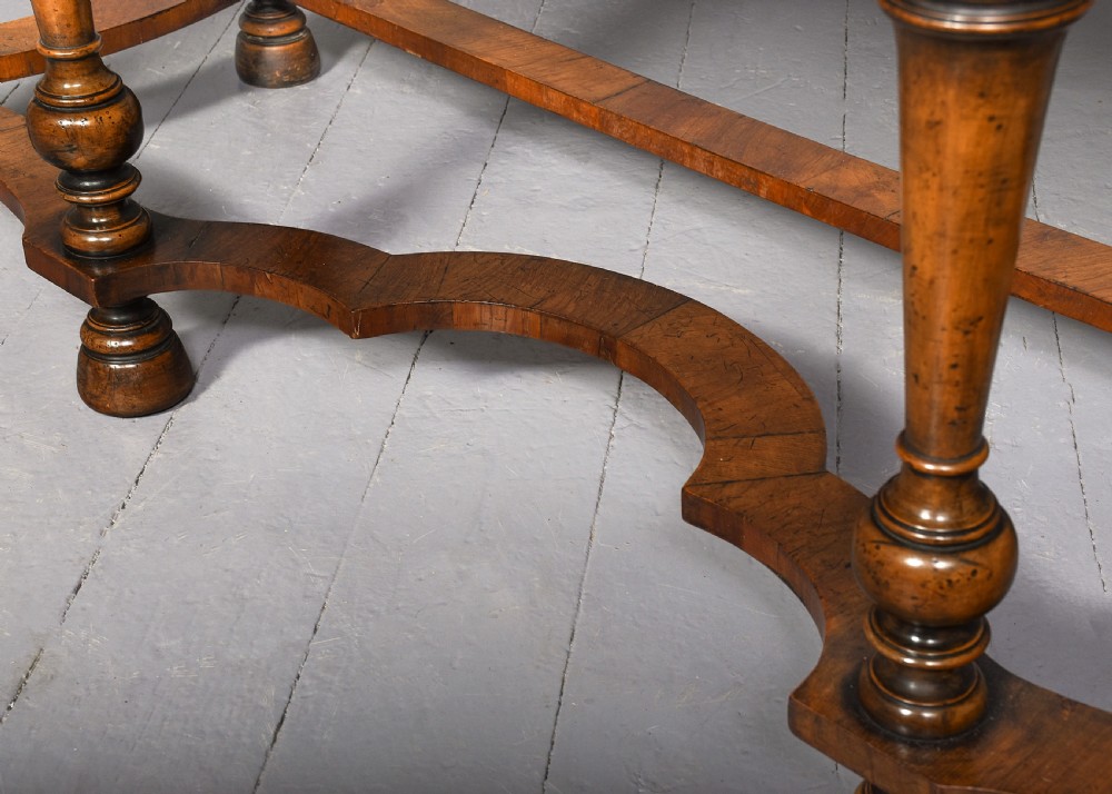 Early Georgian-style figured walnut hall or side table View VI