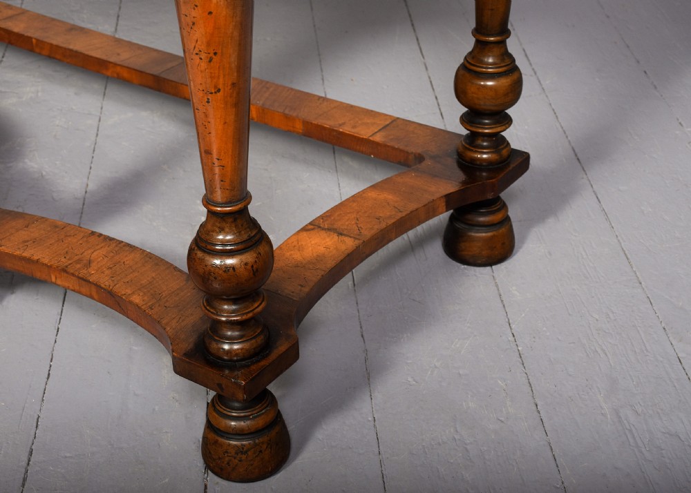 Early Georgian-style figured walnut hall or side table View VII