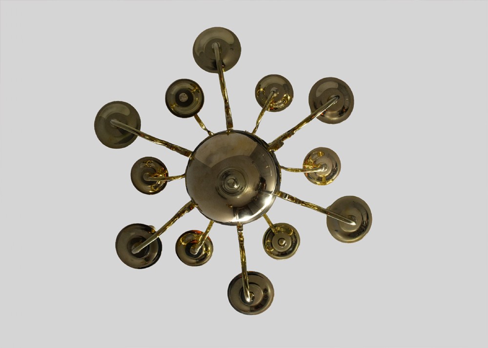 Dutch Two-Tier Brass Chandelier View II