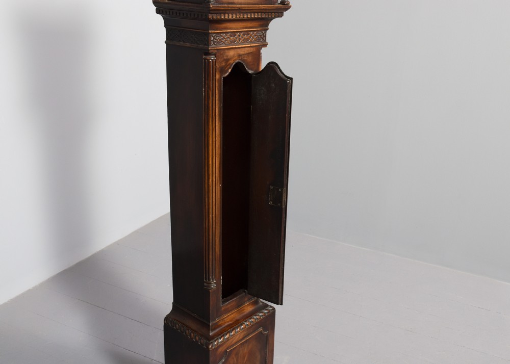 Mahogany Grandmother Clock of Desirable Dimensions View VII