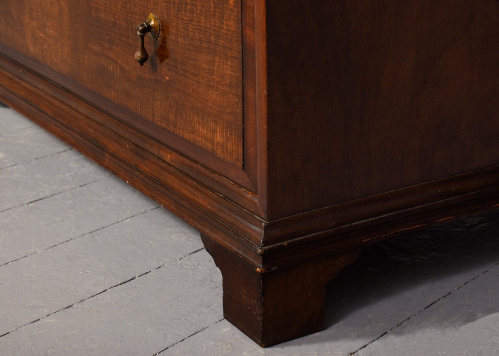Quality Whytock and Reid neat-sized, two-door mahogany wardrobe with sycamore and figured walnut panelled doors View VI