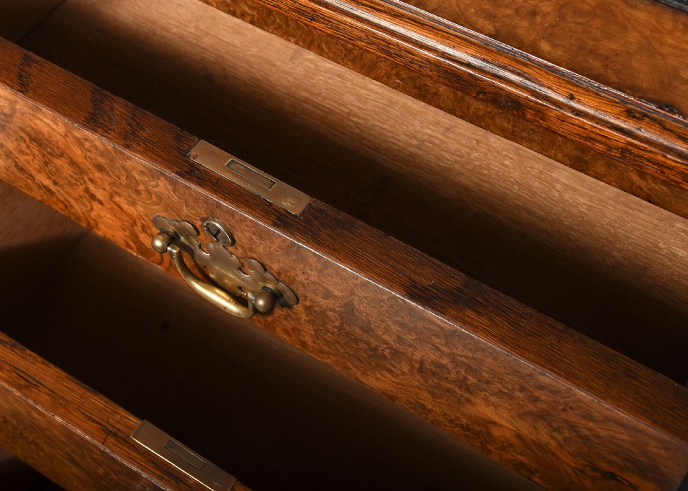 Magnificent, large-size George III style figured walnut partner’s desk View X