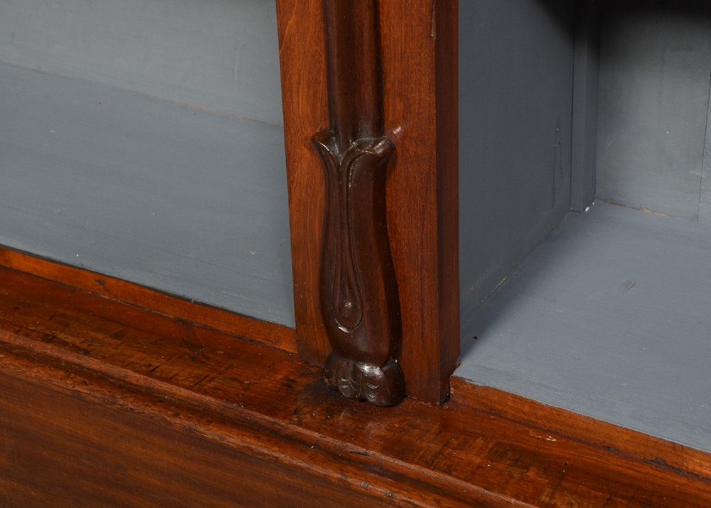 Tall Victorian two-section mahogany open bookcase with 5 shelves. View VIII