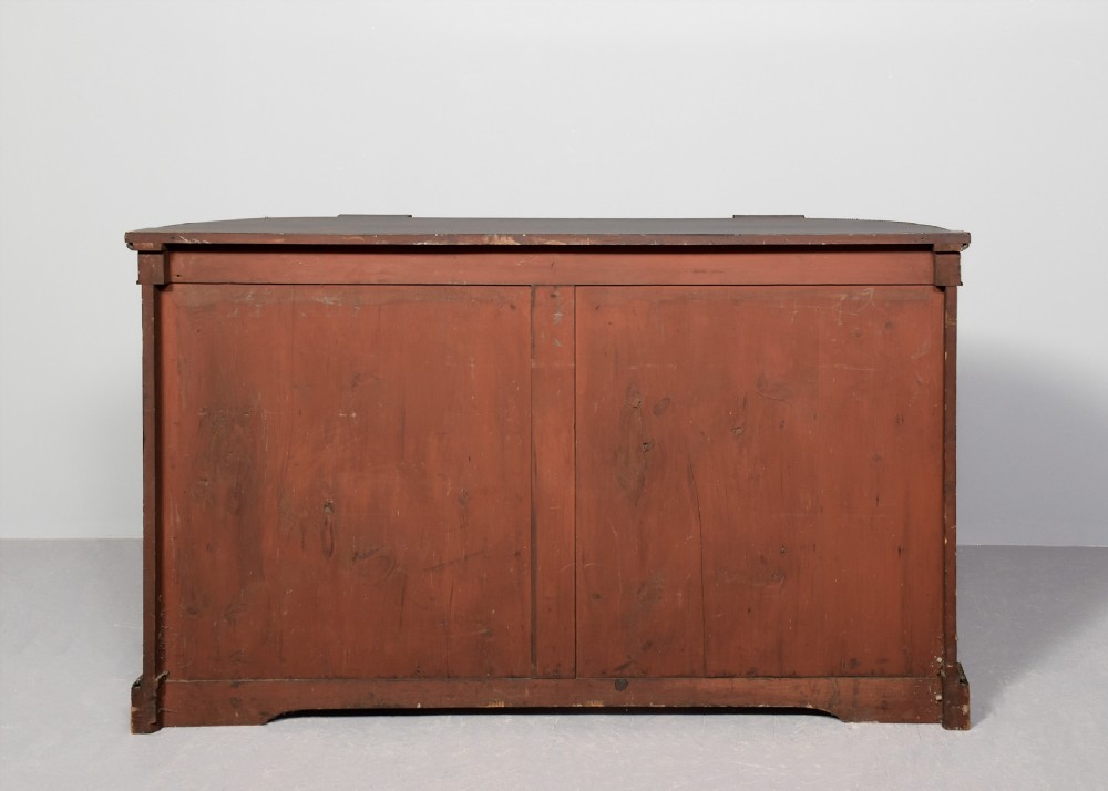 A Victorian burr walnut credenza featuring curved glazed end display sections, twin central cupboard doors decorated with blue Jasperware plaques, and gilt metal mounts. View XIII