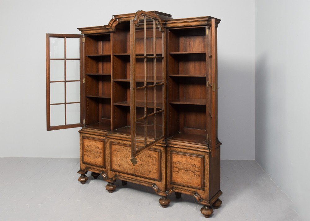 Exhibition Quality Burr Walnut Display Cabinet View III