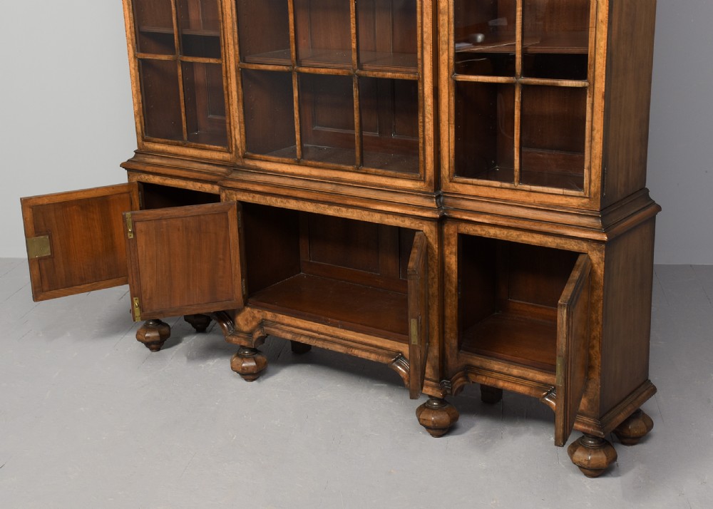 Exhibition Quality Burr Walnut Display Cabinet View IX