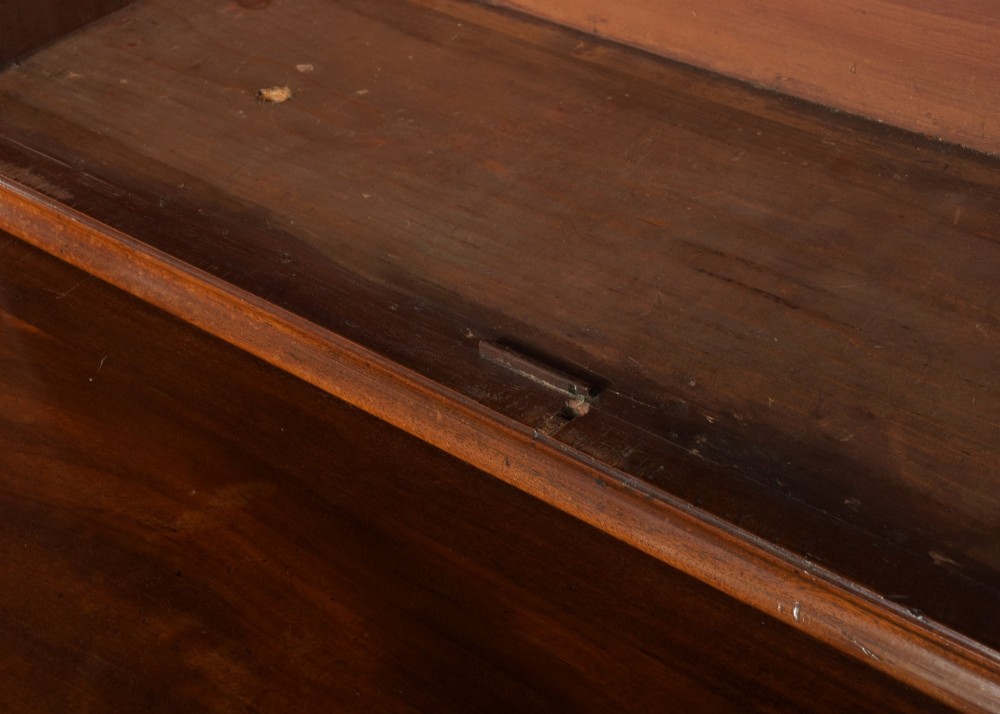 A late eighteenth-century George III mahogany secretaire bookcase featuring an upper glazed cabinet and a lower chest of drawers on bracket feet. View VII