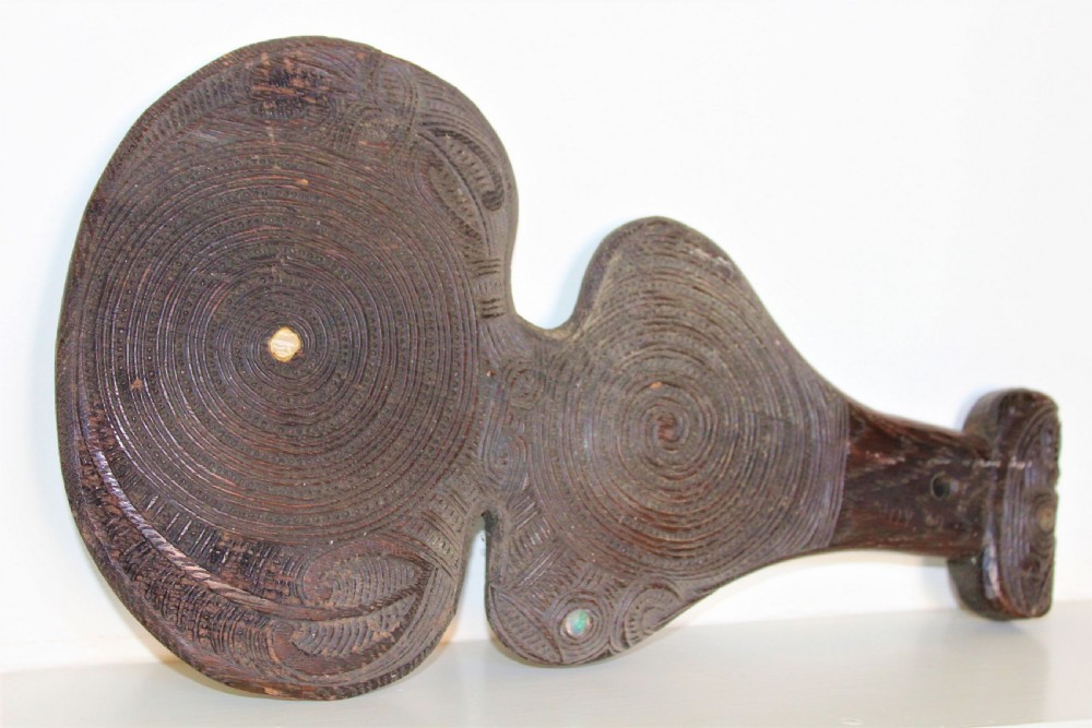 A Maori carved Wood Wahaika Taoti War Club  View II