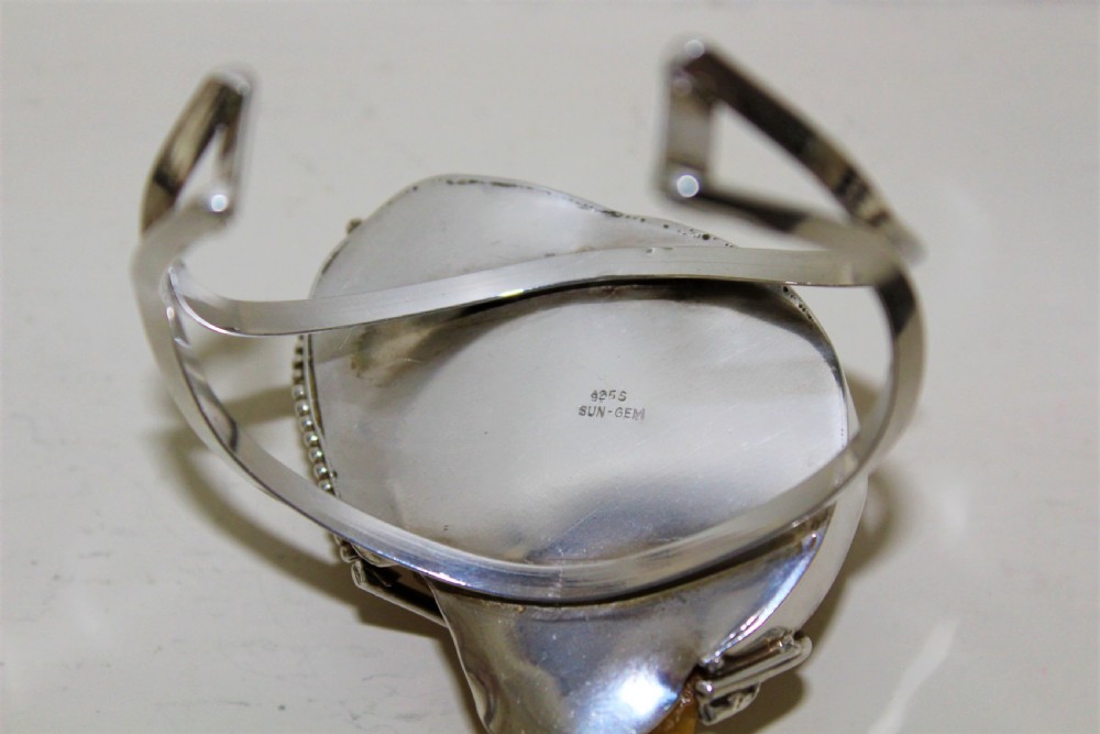 An impressive Silver Mounted Raw Amber Bracelet View VIII