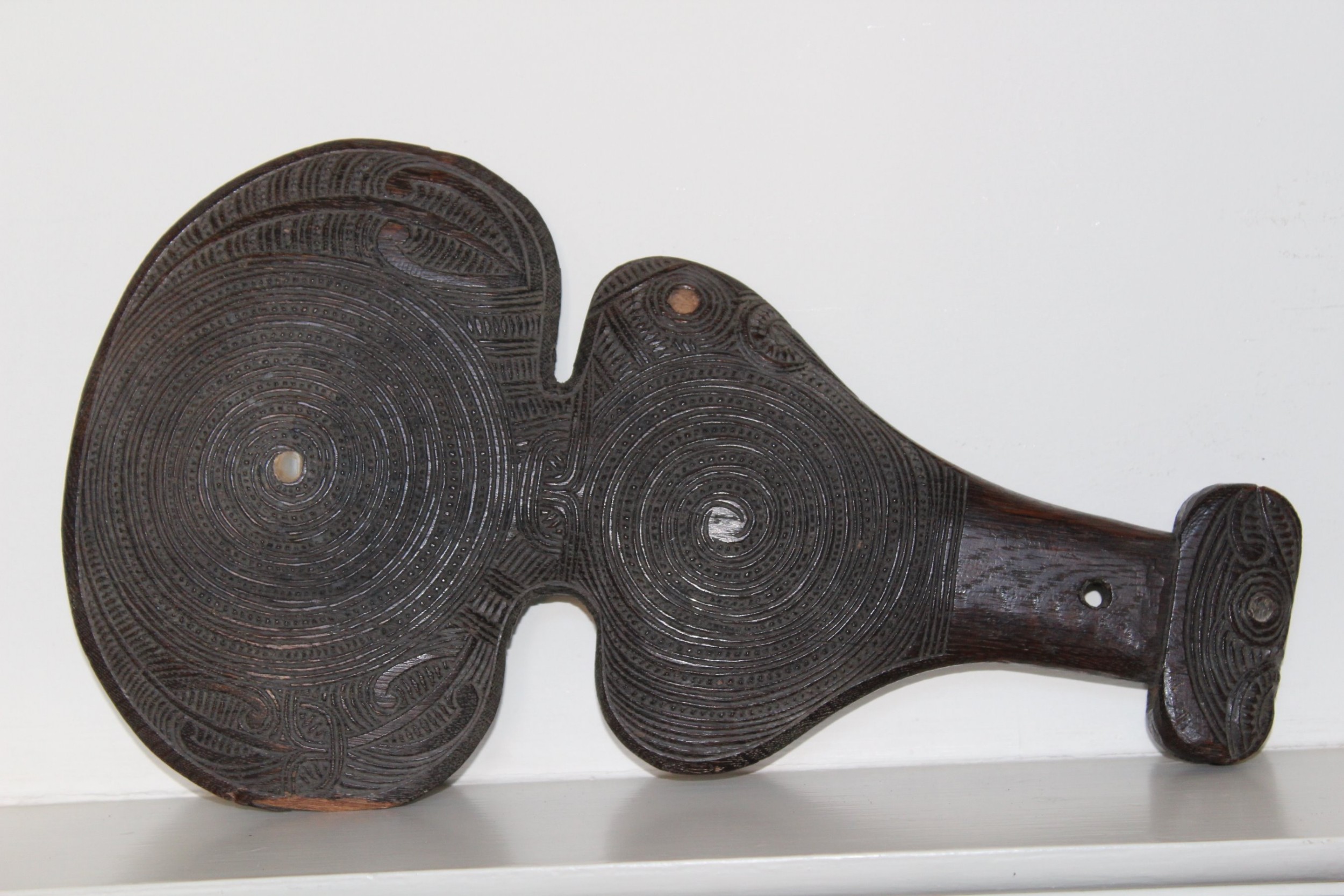 A Maori carved Wood Wahaika Taoti War Club 