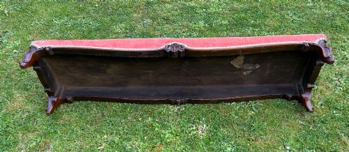 A VICTORIAN FIRESIDE FOOTSTOOL WITH EMBROIDERED FLORAL DESIGN - ADDITIONAL PHOTO 3