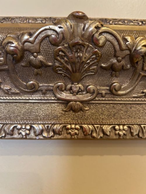fig 1. A rectangular 19th-century Rococo Revival style frame with intricate gilded floral, shell, and scrollwork gesso mouldings.