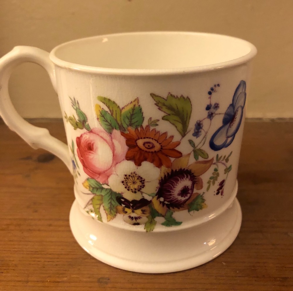 Hand Painted 19th Century Coalport Mug View III