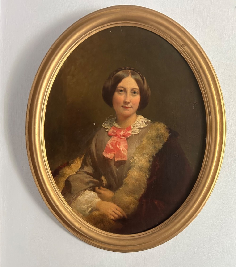 A Victorian Oil Painting of a Lady