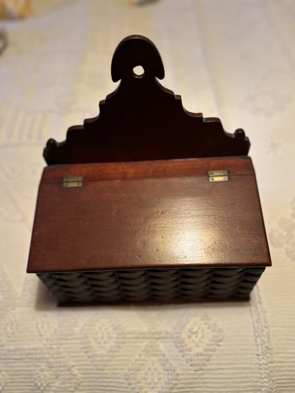 A fine Georgian Mahogany Candle Box View II