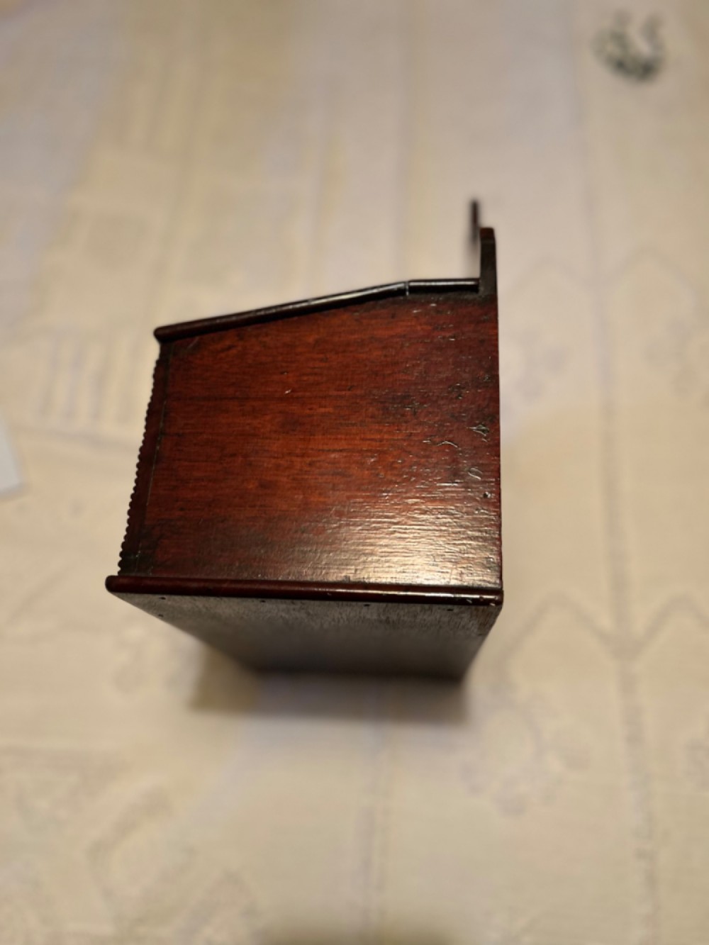 A fine Georgian Mahogany Candle Box View V