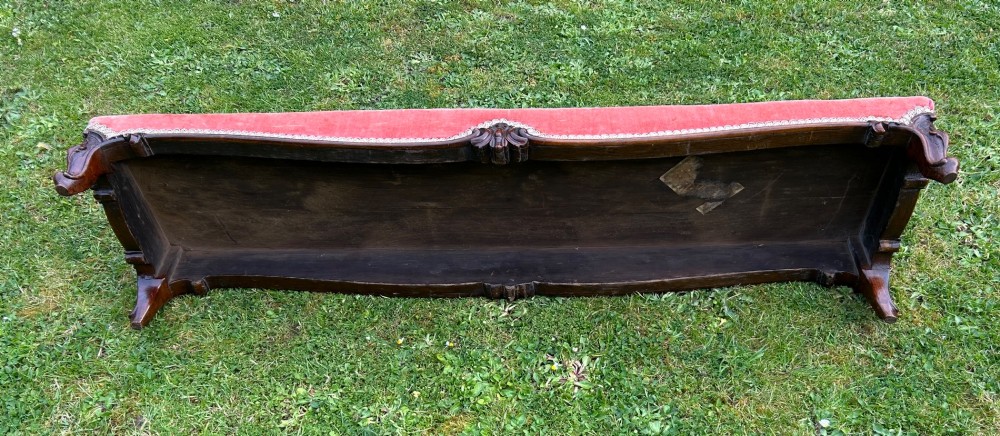A Victorian Fireside Footstool with Embroidered Floral Design View IV