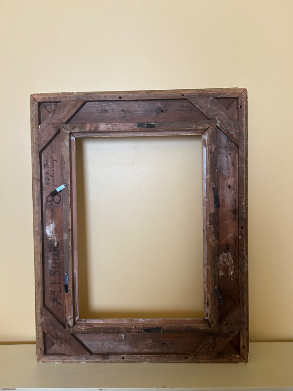 A rectangular 19th-century Rococo Revival style frame with intricate gilded floral, shell, and scrollwork gesso mouldings. View VII