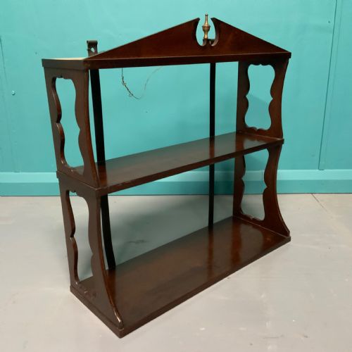 georgian mahogany wall hanging shelves - CATEGORY: ANTIQUE FURNITURE - DATED GEORGIAN