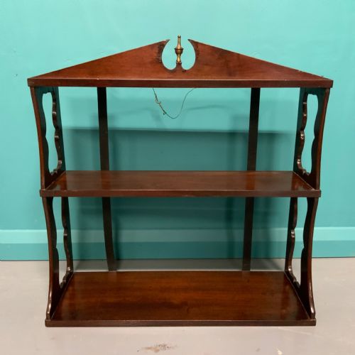 GEORGIAN MAHOGANY WALL HANGING SHELVES - ADDITIONAL PHOTO 1