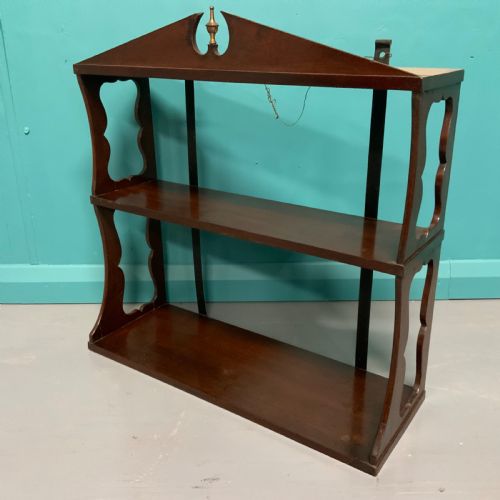 GEORGIAN MAHOGANY WALL HANGING SHELVES - ADDITIONAL PHOTO 2