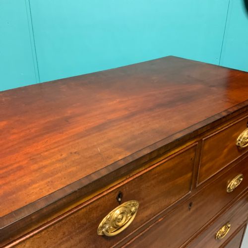 GEORGIAN MAHOGANY 5 DRAWER CHEST - ADDITIONAL PHOTO 2