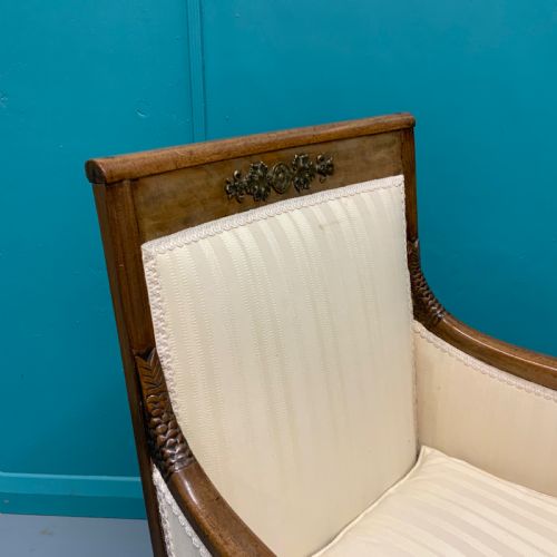 FRENCH EMPIRE STYLE ARMCHAIR WITH BRASS MOUNTS - ADDITIONAL PHOTO 5