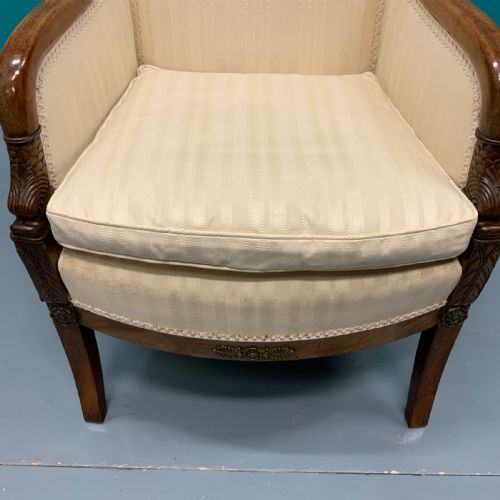 FRENCH EMPIRE STYLE ARMCHAIR WITH BRASS MOUNTS - ADDITIONAL PHOTO 8