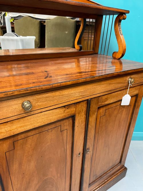 REGENCY PALE MAHOGANY CHIFFONIER CABINET WITH MIRROR BACK - ADDITIONAL PHOTO 3
