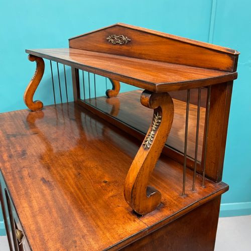 REGENCY PALE MAHOGANY CHIFFONIER CABINET WITH MIRROR BACK - ADDITIONAL PHOTO 5