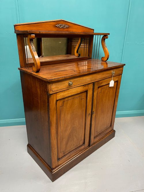 REGENCY PALE MAHOGANY CHIFFONIER CABINET WITH MIRROR BACK - ADDITIONAL PHOTO 1