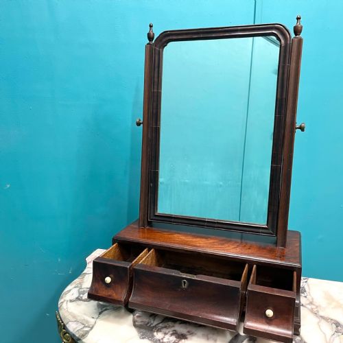 GEORGIAN CONCAVE FRONT DRESSING TABLE MIRROR - ADDITIONAL PHOTO 1