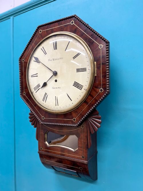 REGENCY BRASS STRUNG FUSEE DROP DIAL CLOCK - ADDITIONAL PHOTO 1