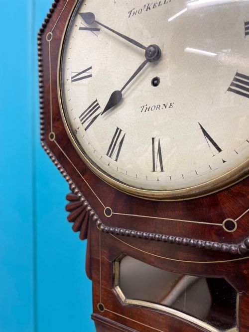 REGENCY BRASS STRUNG FUSEE DROP DIAL CLOCK - ADDITIONAL PHOTO 2