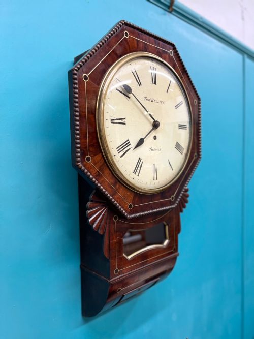 REGENCY BRASS STRUNG FUSEE DROP DIAL CLOCK - ADDITIONAL PHOTO 3