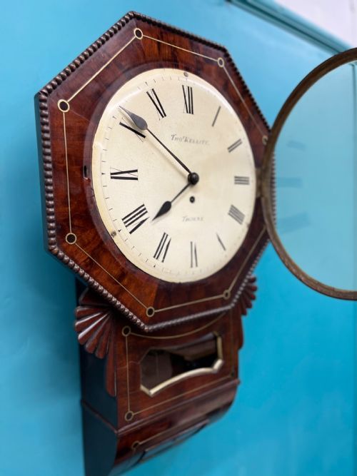 REGENCY BRASS STRUNG FUSEE DROP DIAL CLOCK - ADDITIONAL PHOTO 4