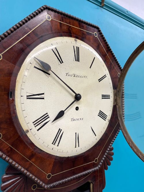 REGENCY BRASS STRUNG FUSEE DROP DIAL CLOCK - ADDITIONAL PHOTO 6