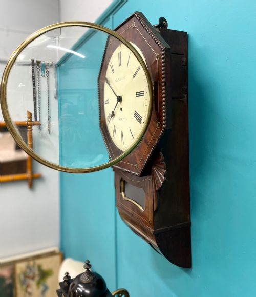 REGENCY BRASS STRUNG FUSEE DROP DIAL CLOCK - ADDITIONAL PHOTO 7