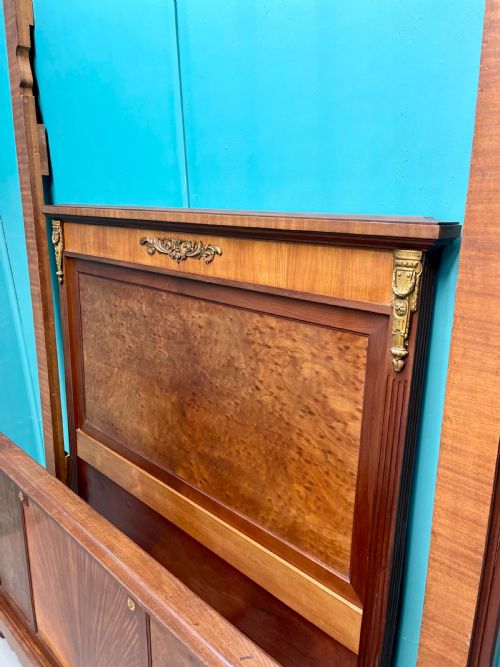 FRENCH 34 MAHOGANY BED WITH BRASS MOUNTS - ADDITIONAL PHOTO 2