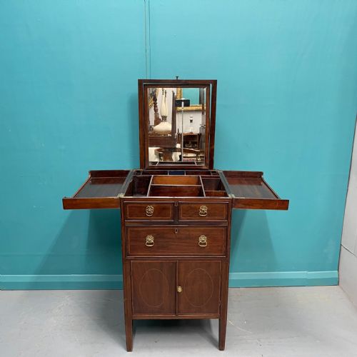 GEORGIAN INLAID GENTLEMANS DRESSING CHEST - ADDITIONAL PHOTO 1