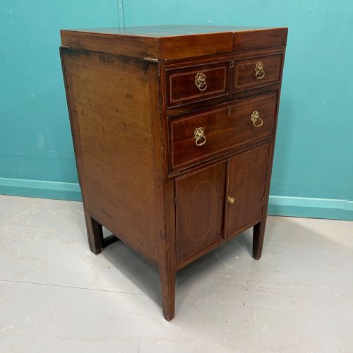 GEORGIAN INLAID GENTLEMANS DRESSING CHEST - ADDITIONAL PHOTO 2