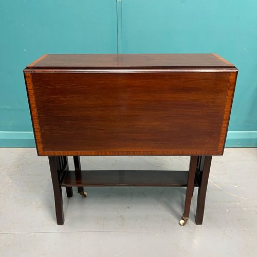 EDWARDIAN SATINWOOD BANDED SUTHERLAND TABLE - ADDITIONAL PHOTO 1