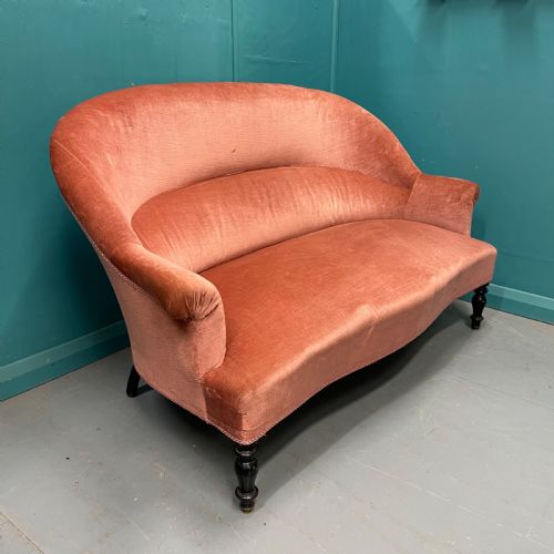french napoleon iii style sofa on ebonised legs - CATEGORY: ANTIQUE SOFAS - DATED 1920